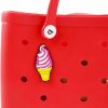 Vagocom Vagocom Ice Cream Charm Accessory Compatible With Bogg Bag And Simply Southern Tote,Decorative Inserts Charm For Diy Your Beach Bag | Handbag Accessories