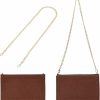 WADORN Wadorn Purse Organizer Insert For Handbags, Felt Tote Bag Divider Pocket Inside With Handbag Chain Straps Clutch Crossbody Conversion Kit With Eyelet For Purse Clutch Travel Bag, 7X9 Inch (Brown) | Handbag Accessories