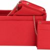 ZTUJO Ztujo Purse Organizer, Bag Organizer With 2 Metal Zippers, Rfid Blocking Pocket Purse Organizer Insert,5 Sizes, 6 Color (Slender Large, Red) | Handbag Accessories