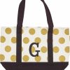 The Lakeside Collection The Lakeside Collection Gold Dot Monogram Tote G | Handbag Accessories