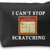 JXGZSO Jxgzso Funny Lottery Scratching Gift I Can'T Stop Scratching Makeup Bag Casino Scratch Off Bag Scratch Ticket Gift For Casino Lover Lottery Player (Lotto Ticket Black) | Handbag Accessories