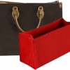 Generic Felt Handbag Insert Fit Onthego Gm Premium Felt Organizer For Your Designer Bags (Xlarge, Red) | Handbag Accessories