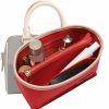 KESOIL Kesoil Small Purse Organizer Insert For Handbags,Tote Bag Organizer,Bag Divider,Felt Organizer Insert For Lv Speedy,Longchamp,Coach, With Zipper Pocket And Bag In Bag (Red, Small) | Handbag Accessories