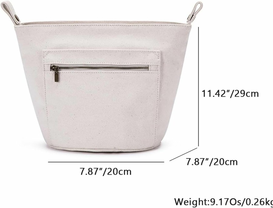 YONBEN Yonben Insert Storage Pocket - Handbag Organizer Insert For Work Bags - Organize Bags With The Tote Bag Organizer - Bag Insert With Zipper & Buckle Design - Cotton Canvas | Handbag Accessories