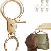 MAGTOBO Magtobo Handbag Holder - 2 Pcs Purse Hook Hanger For Table With Circular Carabiner Clip Fits On Desk, Suitcase Handle, Car Seat Headrest, Stroller Handlebars... (Polished Gold 2 Pcs) | Handbag Accessories