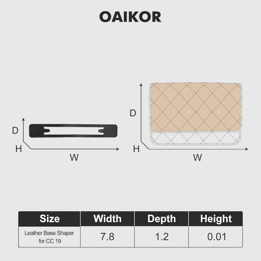 OAikor Oaikor Leather Base Shaper For Handbags,Wear-Resistant Bag Shaper On Your Chain Bags,Saver And Insert For Your Wallets.(Black) | Handbag Accessories