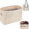 WADORN Wadorn Nylon Handbag Organizer Insert, Tote Bag Organizer Insert Multi-Pocket Bag Organizer Inside Large Bag Divider Zipper Insert Bag Liner Storage Travel Bag In Bag, 14.76X4.72X7.87 Inch, Apricot | Handbag Accessories