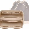 LOUKAYCCI Loukaycci Purse Organizer Insert For Lv Noe Nm Bucket Bags,Tote Bag Organizer With Zipper Insert (Medium, Beige) | Handbag Accessories