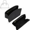 PH PandaHall Ph Pandahall 2Pcs Purse Organizer Insert Black Bag Organizer With Alloy Zipper Felt Handbags Base Shaper Shell-Shaped Tote Organizer Tote Liner Pouch For Women Tote Bag Handbag Purse Supplies | Handbag Accessories