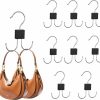 HAILMAJOR Hailmajor Purse Organizer For Closet, Purse Hanger 6 Pack 12 Purse Storage Hooks, 360 Rotatable Space Saving Closet Organizers And Storage For Purse, Handbag, Bag, Jeans, Belt, Scarf | Handbag Accessories