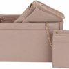 ZTUJO Ztujo Purse Organizer, Bag Organizer With 2 Metal Zippers, Rfid Blocking Pocket Purse Organizer Insert,5 Sizes, 6 Color (Slender Large, Beige) | Handbag Accessories