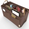 VJOY Vjoy Purse Organizer Insert Handbag Tote Felt Organizer Bag In Bag Shaper Fit Neverfull Speedy Graceful Mm Gm (Large, Brown) | Handbag Accessories