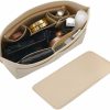 Generic Felt Purse Organizer Insert , Bag Organizer Suitable For Speedy 35 Neverfull Mm & Base Shaper Organizer For Tote Bag [Multiple Pockets] (Large, Beige), (Spdy35) | Handbag Accessories