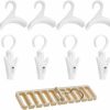 Parkloop 9 Piece Wardrobe Storage Set - 4 Pcs Super Strong Plastic Swivel Hanging Hooks, 4 Pcs Purse Handbag Hanger Hooks For Closet And 1 Pcs 10 Hole Wardraobe Belt Hanger For Closet With Hooks For Women | Handbag Accessories