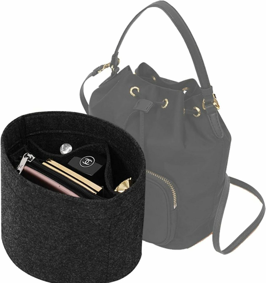 Lckaey Lckaey Felt Purse Organizer Insert, For Bucket Liner Storage Bag2071Dark Grey | Handbag Accessories