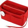 ETTP Purse Organizer Insert, Felt Tote Organizer Insert With Metal Zipper, Handbag Organizer For Speedy, Neverfull, Tote, Handbag, 7 Colors 5 Sizes | Handbag Accessories