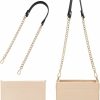 WADORN Wadorn 1 Set Purse Organizer Insert Conversion Kit With Leather Metal Chain, Felt Handbag Organizer Insert Inner Pocket Liner Clutches Crossbody For Purse Clutch Travel Bag, 4.8X6.65 Inch (Wheat) | Handbag Accessories