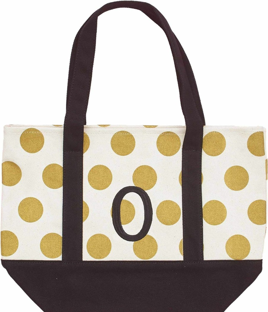 The Lakeside Collection The Lakeside Collection Gold Dot Monogram Tote O | Handbag Accessories