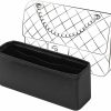 JLYZ Moon Jlyz Moon Classic Flap Insert, Purse Organizer Insert Compatible With Chanel Classic Flap Small, Lightweight And Silky Smooth, Bag Organizer For Cf Small 23 (Small, Black) | Handbag Accessories