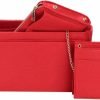 ZTUJO Purse Organizer, Bag Organizer With 2 Metal Zippers, Rfid Blocking Pocket Purse Organizer Insert,5 Sizes, 6 Color (Large, Red) | Handbag Accessories