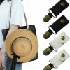 HENWASAI 3 Pcs Hat Clip For Travel, Portable Leather Clips For Holding Cap On Bag, Travel Hat Clip For Purse Backpack Luggage | Handbag Accessories