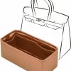 JLYZ Moon Jlyz Moon Birkin 25 Insert With Zipper, Purse Organizer Insert Compatible With Hermes Birkin Bag, Silk Bag Organizer For Birkin 25, Lightweight And Soft Touch (Bk25 With Zipper, Champagne) | Handbag Accessories