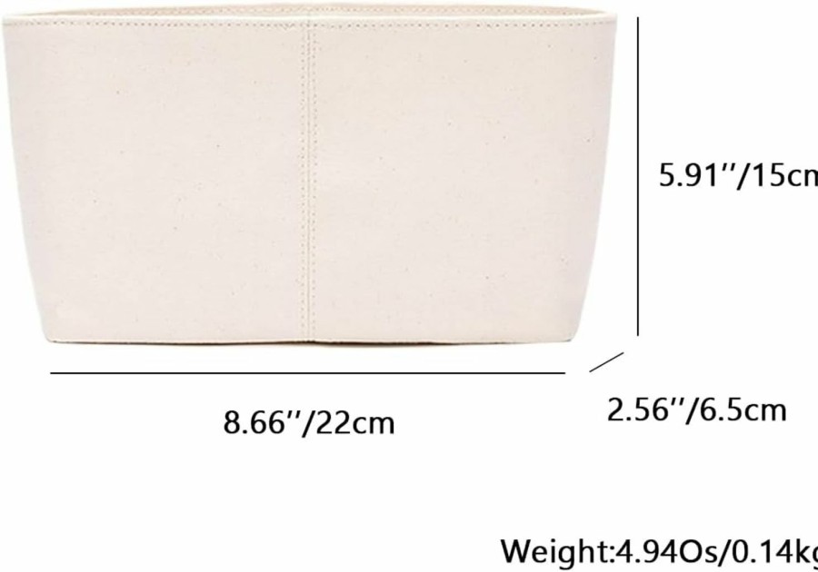 YONBEN Yonben Handbag Organizer Insert Lightweight And Versatile Cotton Canvas Liner Bag For Bag Organization, Practical Bag In Bag And Cosmetic Bag (Beige) | Handbag Accessories