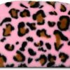 iscream Iscream 8.25\" X 5\" Nylon & Faux Leather Fully Lined Wide Zipper Opening Cosmetic Bag - Pink Leopard | Handbag Accessories