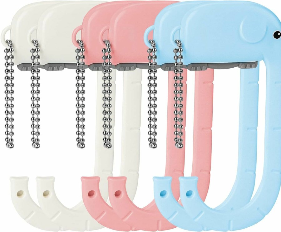 CAIRIAC Cairiac Elephant Purse Hook For Table, Desk Bag Hanger Hooks For Desk, Purse Holder For Table Hook Heavy Duty, Portable Handbag Holders For Women'S Bags Hanging On Desktop (6 Pack, Pink, White, Blue) | Handbag Accessories