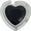 Wrapables Wrapables Heart Shaped Purse Hook Hanger With Rhinestones, Black | Handbag Accessories