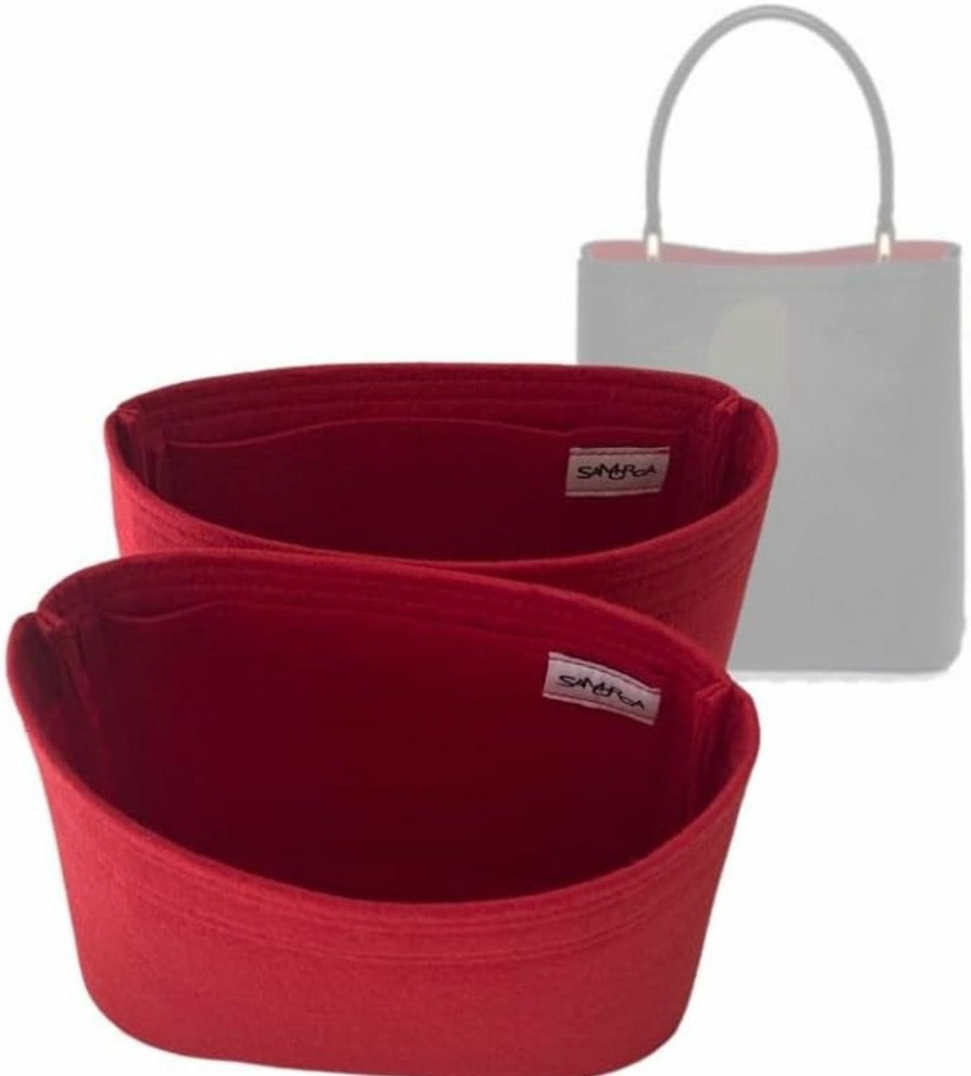 SAMORGA Samorga (10-35/ P-Panier-S Panier Small Bag Organizer Insert Innerbag A Set Of 2 (1.2Mm Rouge) | Handbag Accessories