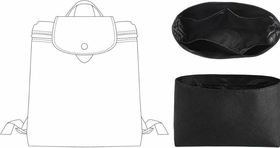 Doxo Doxo Purse Organizer Insert For Handbags,Felt Bag Dividers With Multi-Pockets,Fit Long Champ P.Liage Backpack (Felt-Beige) | Handbag Accessories