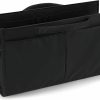 HyFanStr Hyfanstr Purse Organizer Insert With Bag Shaper, Nylon Bag Organizer Tote Handbag Divider, Expandable & Foldable Multi Pockets Black, Small | Handbag Accessories