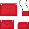 WADORN Wadorn 3 Styles Felt Purse Organizer Insert, Felt Bag Handbag Organizer Bag In Bag Multi-Pocket Insert Liner Women Pochette Envelope Bag Insert Conversion Kit Storage Accessories, 2.4-6.3 Inch, Red | Handbag Accessories