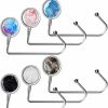 AUHOKY Auhoky 6Pcs Portable Purse Hook Handbag Hanger For Table, Fashionable Long Handbag Bag Holder Under Counter For Women Girls Bags Storage Gift(6 Vintage Patterns) | Handbag Accessories