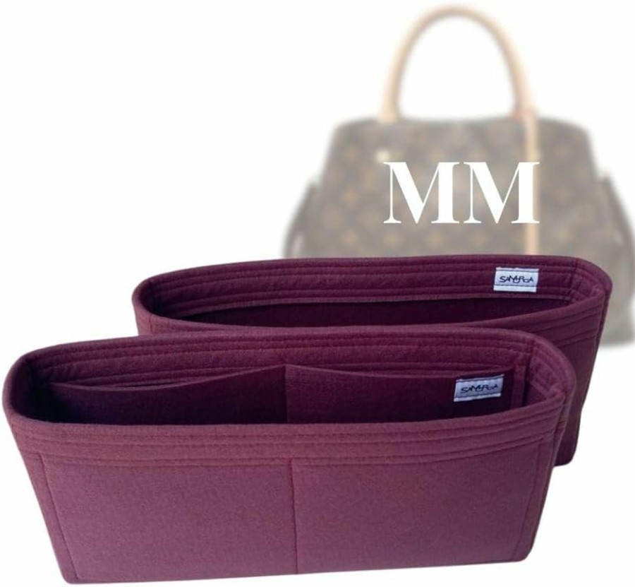 SAMORGA Samorga (1-122/ Lv-Montaigne-Mm1 Lv Montaigne Mm Bag Organizer Insert Innerbag (2Mm Wine) | Handbag Accessories