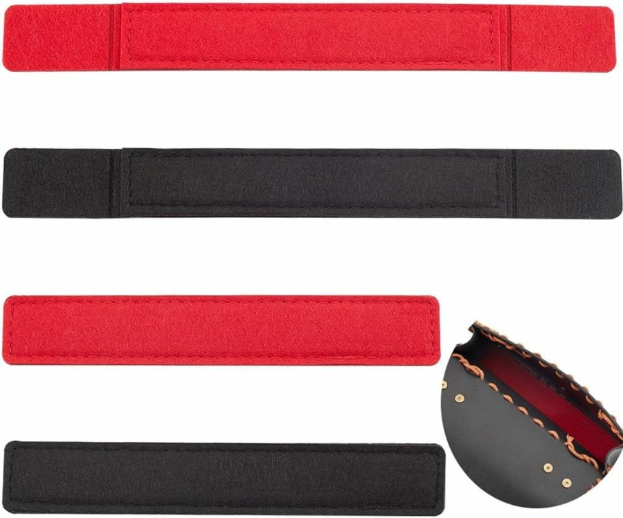 WADORN Wadorn 4Pcs Base Shaper For Woc Handbag, 2 Colors Felt Bag Base Shaper With Wings 10.2/7.1 Inch Rectangle Clutch Bag Bottom Pads Wallet Liner Board Shaper, Black And Red | Handbag Accessories