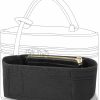 OAikor Oaikor Purse Organizer Insert,Felt Bag Insert For Handbags & Tote,Divider Fit Lv Vanity Pm(Felt-Black) | Handbag Accessories