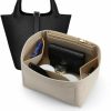 OAikor Natural Cotton Herringbone Canvas Handbag Organizers,Bag Shaper Insert Fit H Piction18, 6 Pockets (Black, Small) | Handbag Accessories