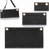 Prasacco Prasacco 3 Pcs Purse Insert Organizer Purse Dividers For Inside Purse Wallet Insert Organizer Pouch Felt Purse Organizer Insert For Handbags Crossbody, Black | Handbag Accessories