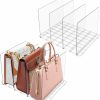 Cutora Cutora 2Pack Purse And Bag Organizer For Closet Adjustable Shelf Dividers For Handbag Purse Storage Clear Acrylic Clutch Divider For Closet Desk Drawer Bedroom Vanity Office, 5 Layers | Handbag Accessories