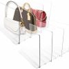 Acrux7 Acrux7 2Pcs Purse Organizer For Closet, Adjustable Handbag Organizer, Clear Shelf Dividers Purse Closet Organizer For Bags, Wallets, Bookshelf, Clutches | Handbag Accessories