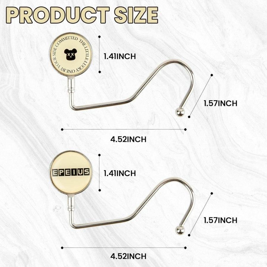 BXDOW Bxdow 2 Pcs Purse Hooks, Lightweight Table Hangers Handbag Schoolbag Desk Hook Holders For Home Office Restaurant Bar Library | Handbag Accessories