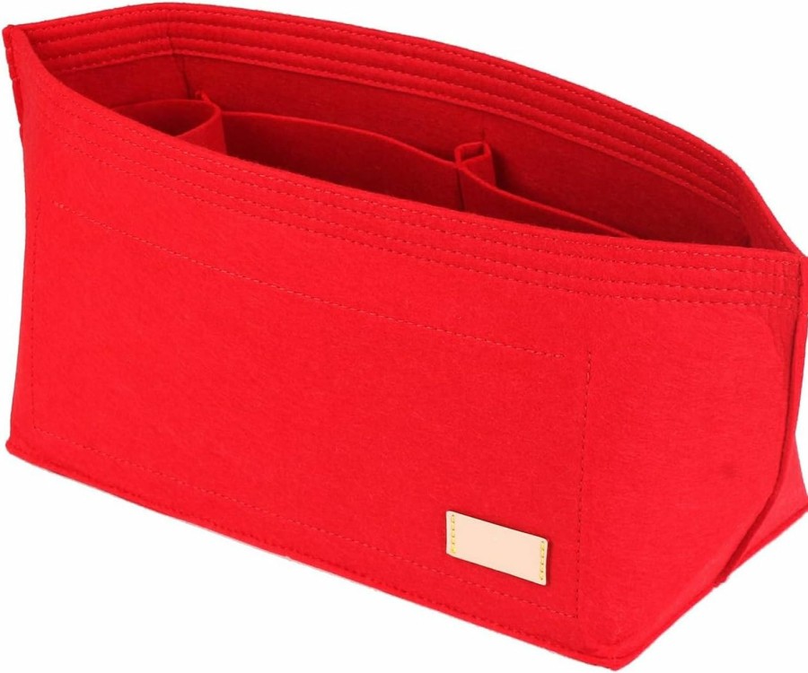 jiesinlov Jiesinlov Purse Organizer Insert For Handbags,Felt Bag Organizers Suitable For Goyard Medium Tote (Red) | Handbag Accessories