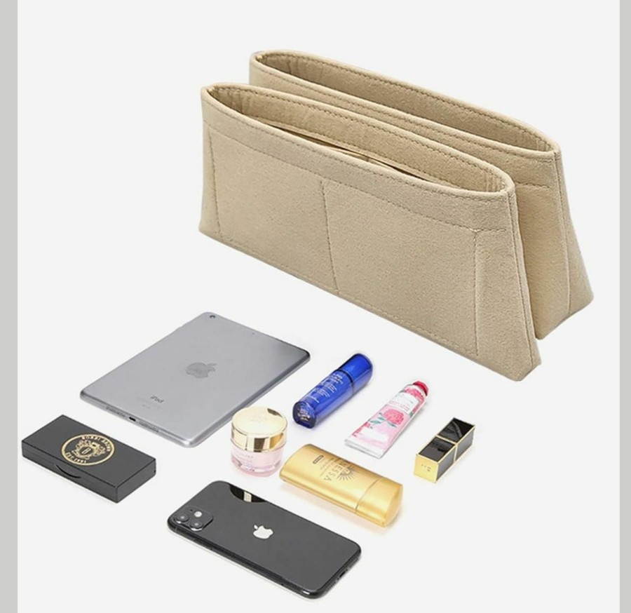 Lckaey Lckaey Bag Organizer For Coco Handle Small Bag Organizer Felt Insert 2020Beige-S | Handbag Accessories