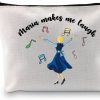 G2TUP G2Tup The Sound Music Makeup Bag Musical Theatre Lovers Gift Bag Maria Makes Me Laugh Musical Movie Zipper Pouch (Makes Me Laugh Makeup Bag) | Handbag Accessories