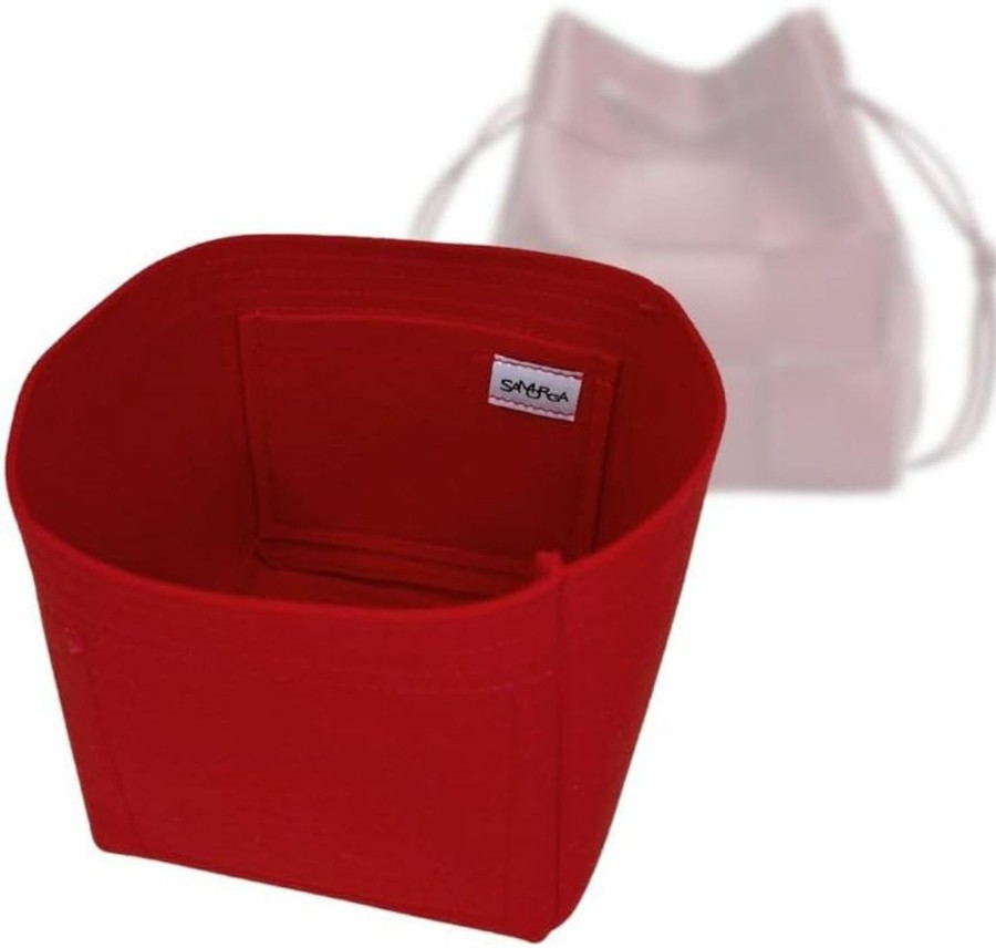 SAMORGA Samorga (12-17/ Bv-Cassette-Bucket-R Bv Cassette Bucket Bag Organizer Insert Innerbag Raw Edge Cutting (2Mm Red) | Handbag Accessories