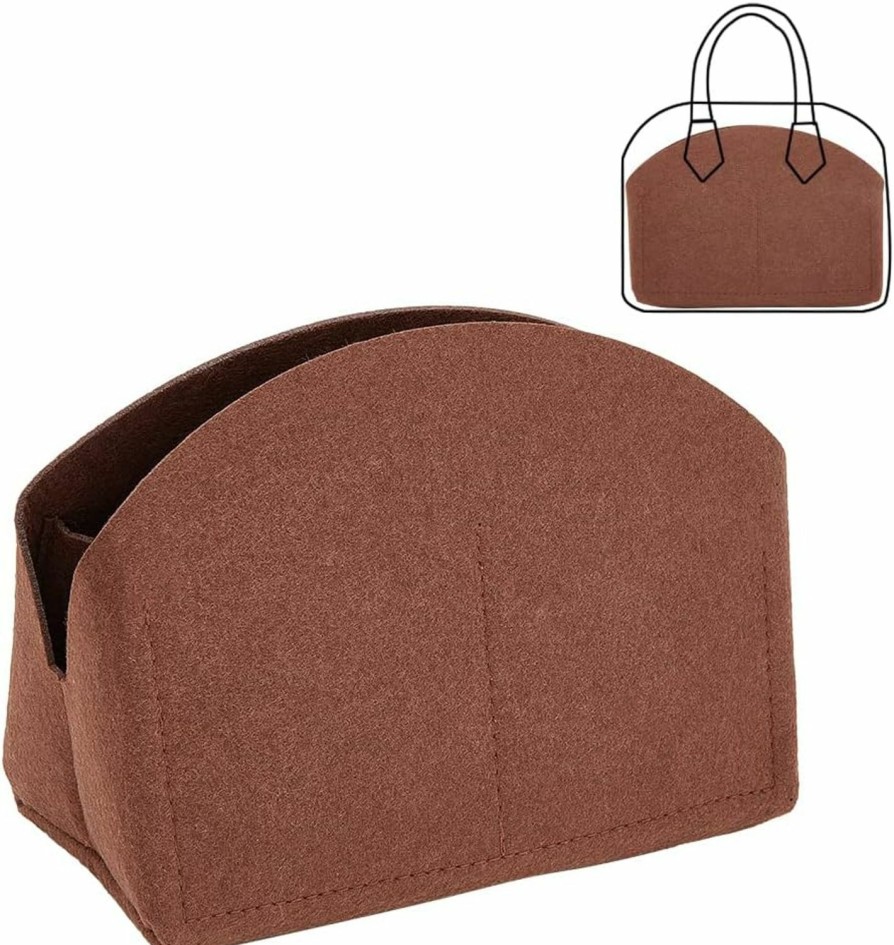 WADORN Wadorn Felt Purse Organizer Insert, Bag In Bag Handbag Tote Organizer Shell Shaper Women Purse Liner Bag For Alma Bb Compartment Inside Pocketbook Inserts Portable Felt Liner Interior Tidy Organizer | Handbag Accessories