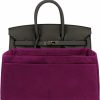 Meenda Meenda Purse Organizer Insert For Birkin 25, Bag Handbag, Faux Suede Fabric Soft And Smooth, Lightweight Fits Perfectly Sturdy Washable, Gift Ideas For Women (Purple Hbk25) | Handbag Accessories