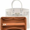 Lckaey Purse Organizer For Hermes Birkin Bag 30 Felt Organizer Insert Y013M Pull Beige-M | Handbag Accessories